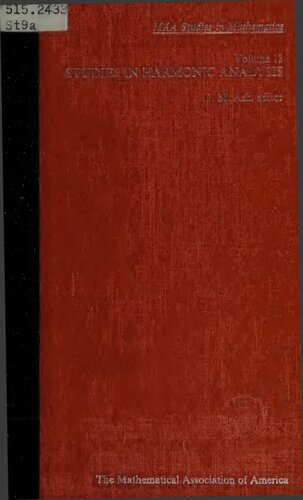 Studies in Harmonic Analysis