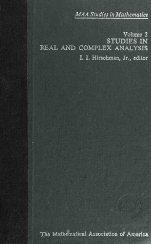 Studies in Real and Complex Analysis