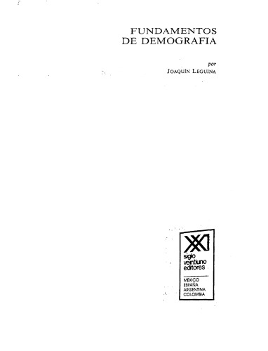 Fundamentos de demografía