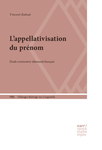 L’appellativisation du prénom: Étude contrastive allemand-français