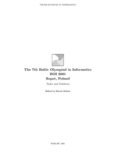 The 7th Baltic Olympiad in Informatics BOI 2001: Tasks and Solutions