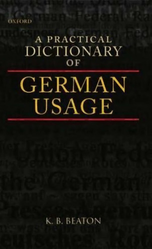 A Practical Dictionary of German Usage