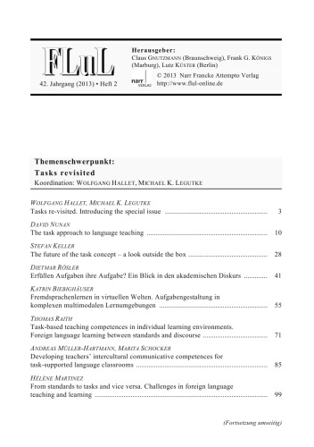 Fremdsprachen Lehren und Lernen (FLuL). 42. Jahrgang (2013). Heft 2