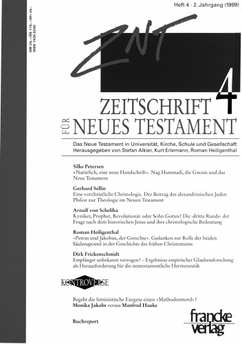 Zeitschrift für Neues Testament (ZNT). Heft 4