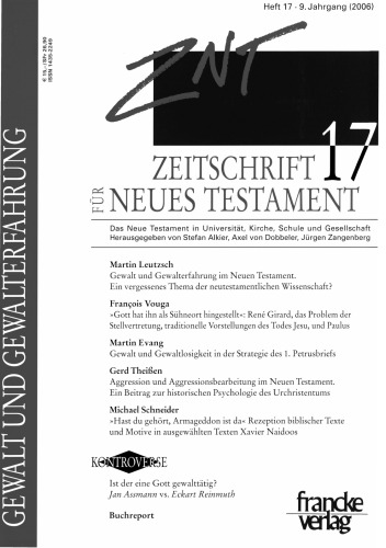 Zeitschrift für Neues Testament (ZNT). Heft 17