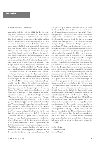 Zeitschrift für Neues Testament (ZNT). Heft 24