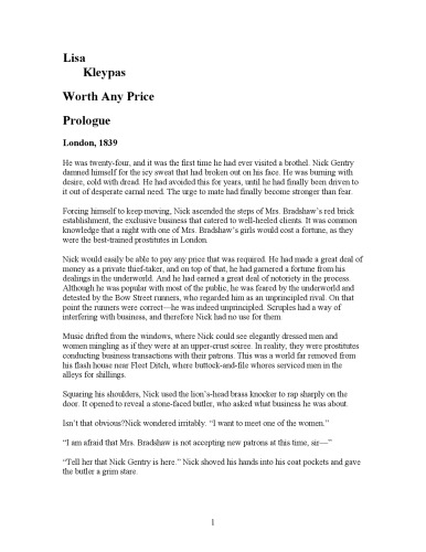 Worth Any Price (Bow Street, Book 3)