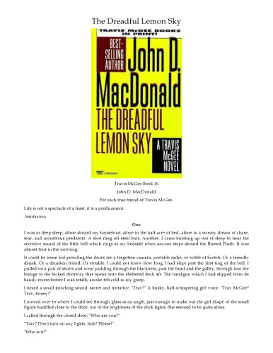 The Dreadful Lemon Sky (Travis McGee Mysteries 16)