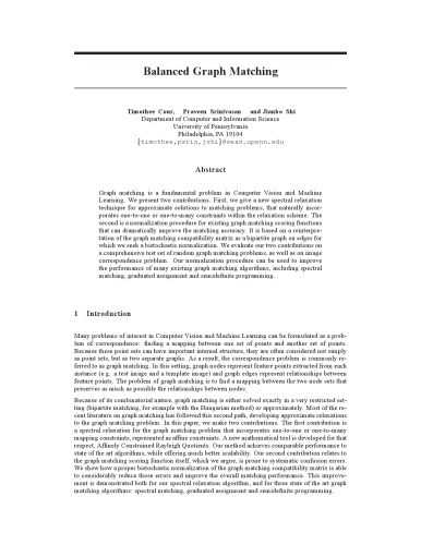 Balanced Graph Matching