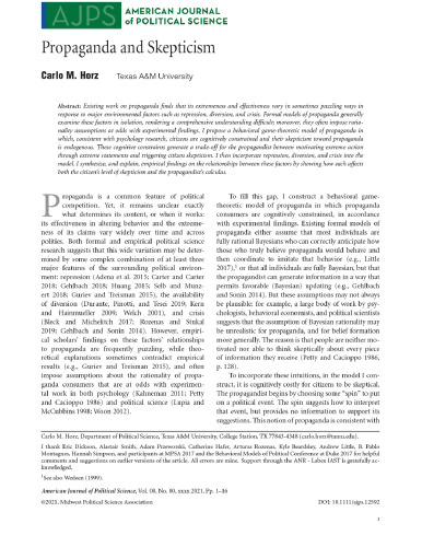 Propaganda and Skepticism