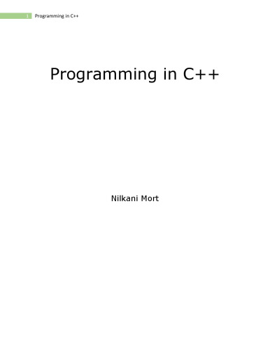 Programming in C++