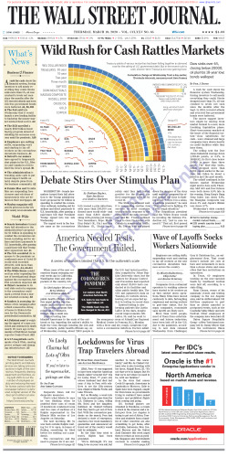 Wall Street Journal Thursday March 19, 2020