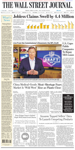 Wall Street Journal Friday April 24, 2020