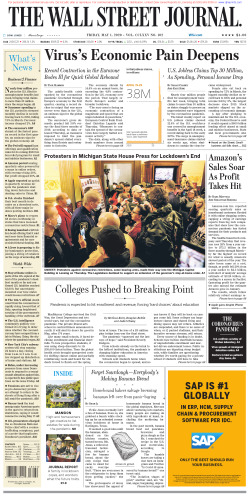 Wall Street Journal Friday May 1, 2020