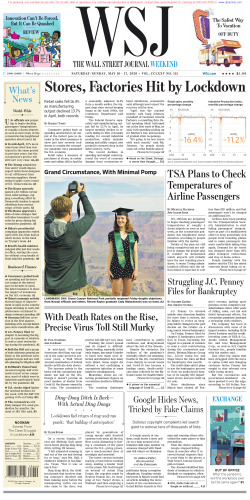 Wall Street Journal Saturday May 16, 2020
