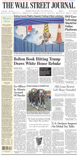 Wall Street Journal Thursday June 18, 2020