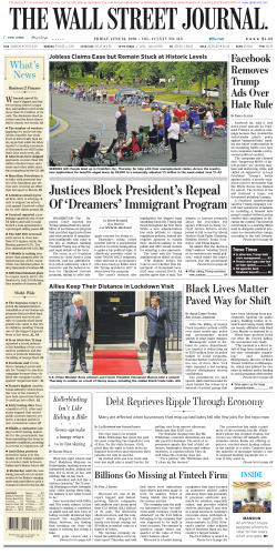 Wall Street Journal Friday June 19, 2020