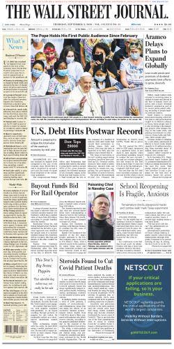 Wall Street Journal Thursday September 3, 2020