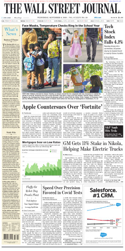 Wall Street Journal Wednesday September 9, 2020