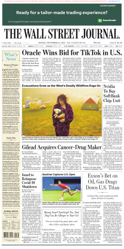 Wall Street Journal Monday September 14, 2020