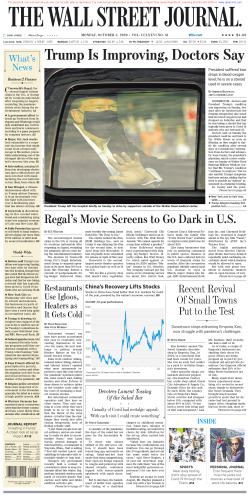 Wall Street Journal Monday October 5, 2020