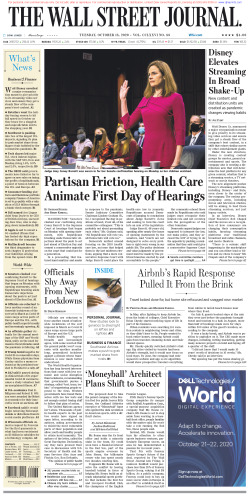 Wall Street Journal Tuesday October 13, 2020