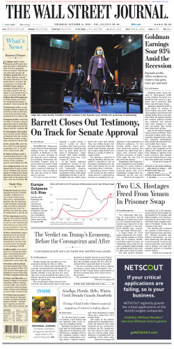Wall Street Journal Thursday October 15, 2020