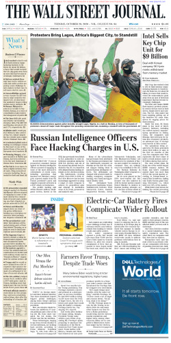 Wall Street Journal Tuesday October 20, 2020