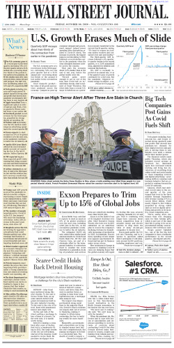 Wall Street Journal Friday October 30, 2020