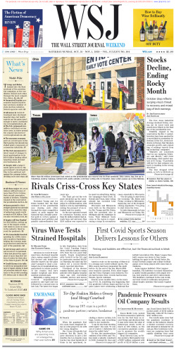 Wall Street Journal Saturday October 31, 2020