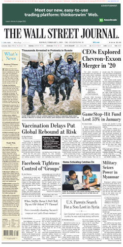 Wall Street Journal Monday February 1, 2021