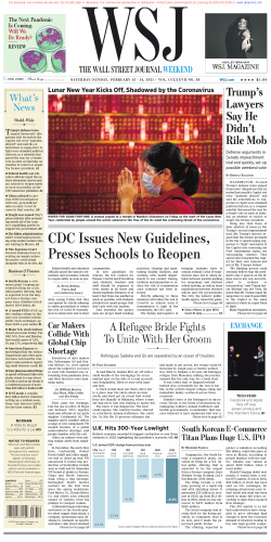 Wall Street Journal Saturday February 13, 2021