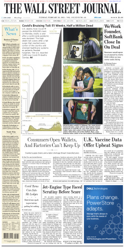 Wall Street Journal Tuesday February 23, 2021