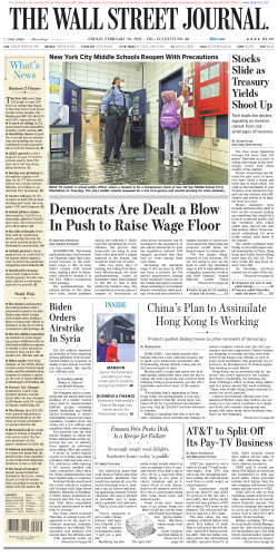 Wall Street Journal Friday February 26, 2021