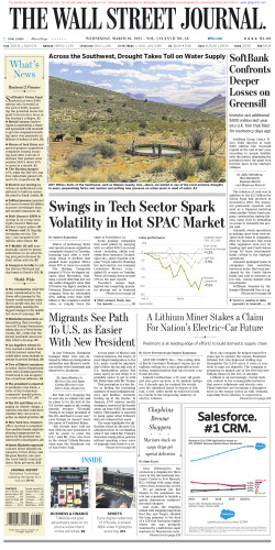 Wall Street Journal Wednesday March 10, 2021