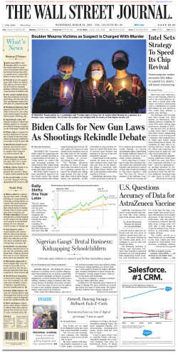 Wall Street Journal Wednesday March 24, 2021