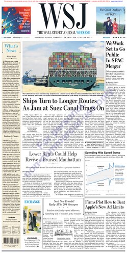 Wall Street Journal Saturday March 27, 2021