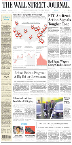 Wall Street Journal Wednesday March 31, 2021