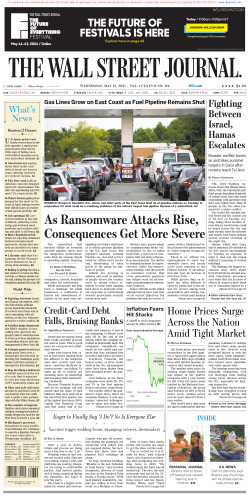 Wall Street Journal Wednesday May 12, 2021