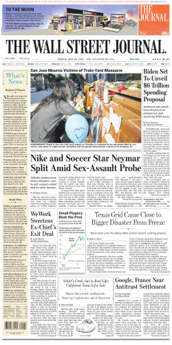 Wall Street Journal Saturday May 28, 2021