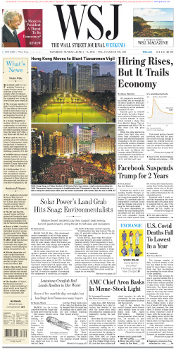 Wall Street Journal Saturday May 5, 2021