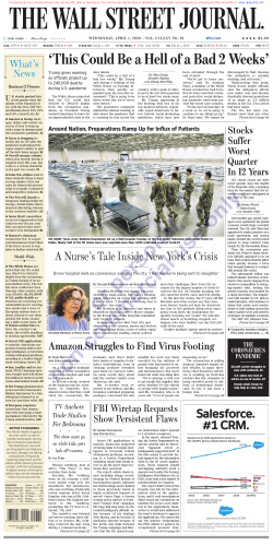 Wall Street Journal Wednesday April 1, 2020