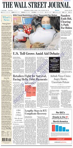 Wall Street Journal Thursday April 9, 2020