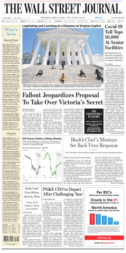 Wall Street Journal Thursday April 23, 2020