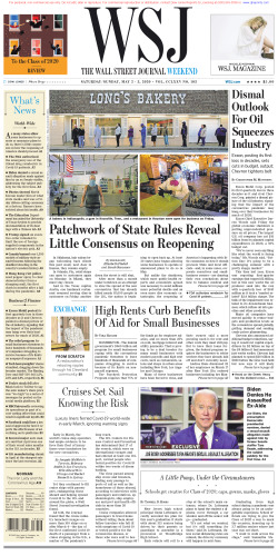 Wall Street Journal Saturday May 2, 2020