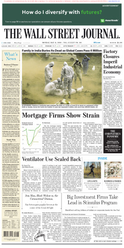 [JOURNAL] Wall Street Journal Monday May 11, 2020