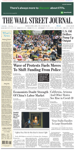 Wall Street Journal Monday June 8, 2020