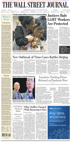 Wall Street Journal Tuesday June 16, 2020