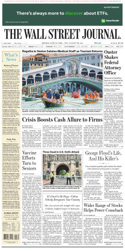 Wall Street Journal Monday June 2, 2020