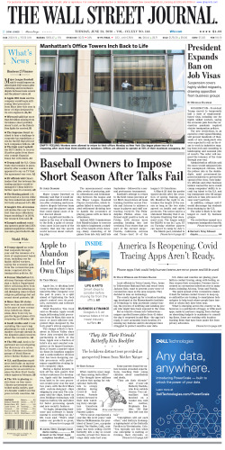 Wall Street Journal Tuesday June 23, 2020